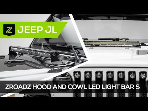 Jeep JL, Gladiator Hood Mounted LED Light Bar Brackets and Kits