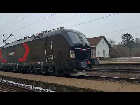 6193-492 "Waldemar" na krátké EC 130 Báthory projíždí přes Hulín.📽️4.2.2026