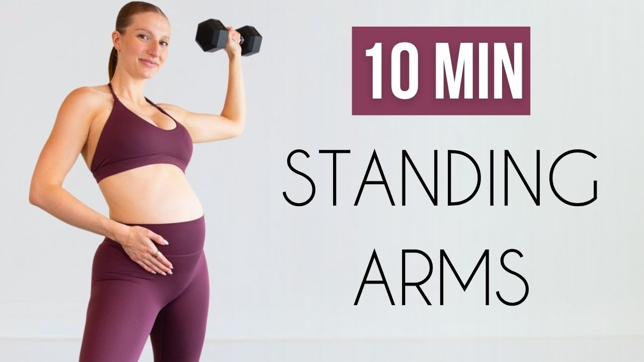 10 MIN STANDING ARM WORKOUT - No Repeat with Dumbbells | Pregnancy Friendly