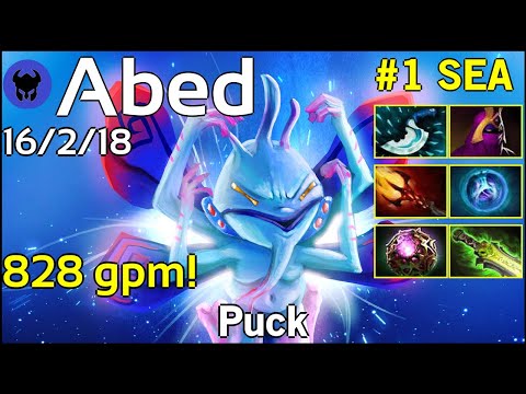 828 gpm! Abed [Fnatic] plays Puck!!! Dota 2 7.22