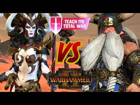 Learning the Dwarfs (vs Dark Elves // Total War: WARHAMMER II Multiplayer