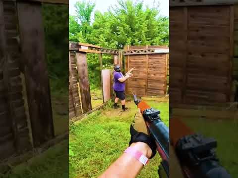 GHK GBB- Gas Blowback Airsoft AK47 (AKM) In Action #Shorts #Airsoft #GHK #AK