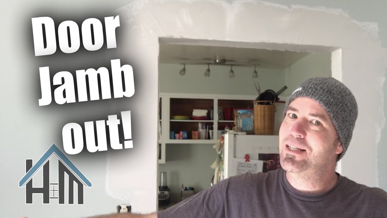 How to remove a door jamb, finish drywall corners  and create doorway. Easy!