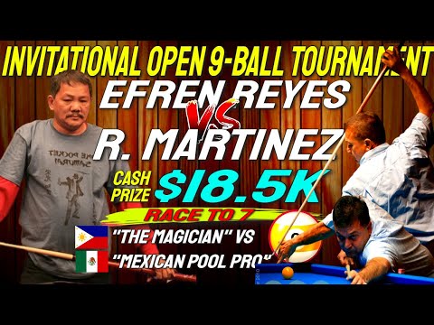Exciting Match between Efren Reyes vs Rafael Martinez at Invitational Open 9 Ball Tournament