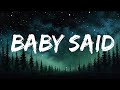 Måneskin - BABY SAID (Lyrics)  [1 Hour Version]