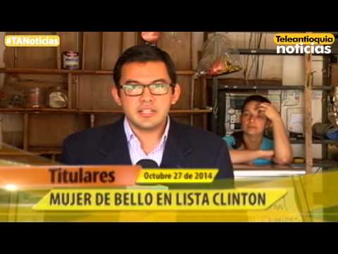 Titulares de Teleantioquia Noticias - lunes 27 de octubre de 2014