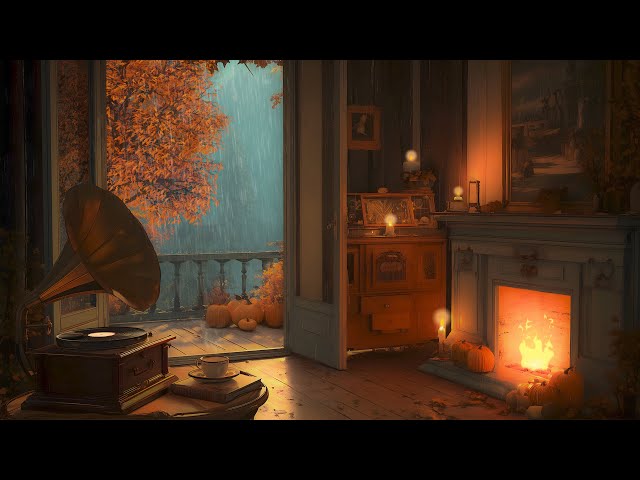 It's a rainy autumn in the 1940's, with soft oldies playing in another room.