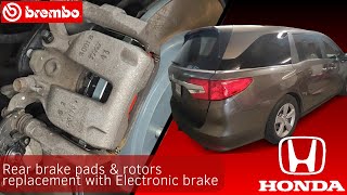 Rear brake pads and rotors replacement Honda Odyssey 2020 🔧 Step by step🔧