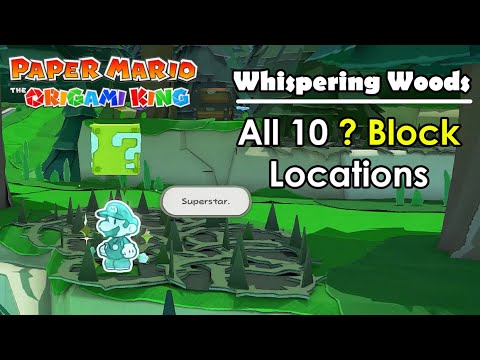 Whispering Woods - All ? Blocks Location Guide - Paper Mario: Origami King