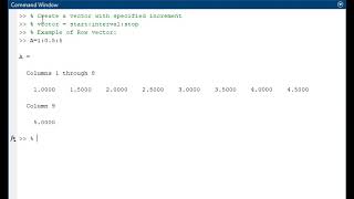 How to make vectors with specified intervals in MATLAB