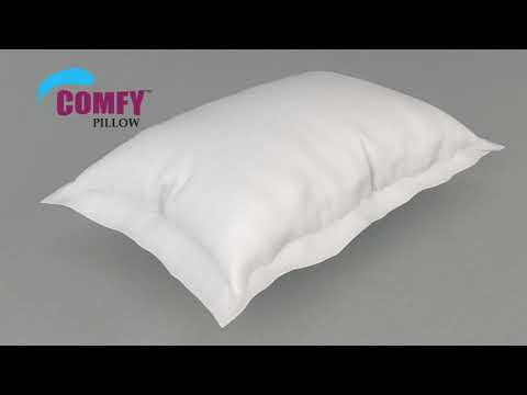 Recron white comfy foam pillow, shape: rectangular, size/dim...