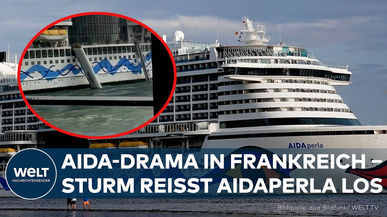 AIDA-DRAMA: AIDAperla reißt sich in Le Havre los – Sturmböen lösen Chaos im Hafen aus