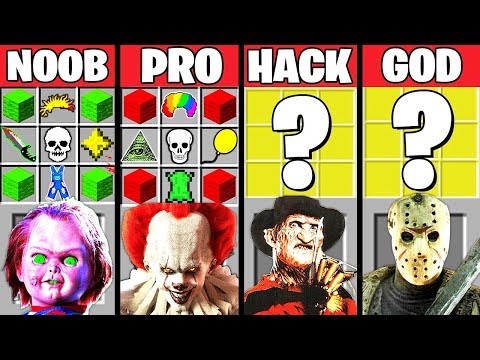 Minecraft Battle: HORROR MOVIE CRAFTING CHALLENGE - NOOB vs PRO vs HACKER vs GOD Minecraft Animation