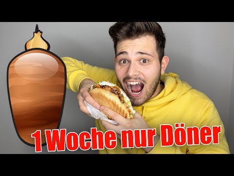 Eine Woche nur DÖNER ESSEN! 😱-  Selbstexperiment