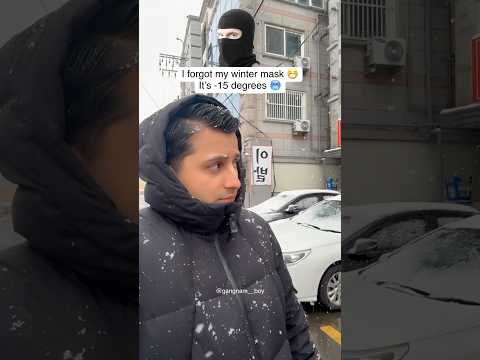Korean winter is not for beginners 😂😂 #외국인 #여행 #southkorea