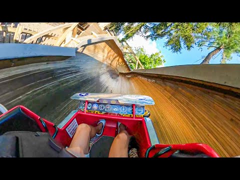 FLYING TURNS - Trackless Wooden Roller Coaster - Knoebels PA