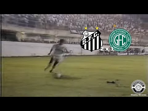 Santos 2 x 1 Guarani - 03/02/1993 - Melhores Momentos - Narração: Osmar Santos - Almir vira Animal