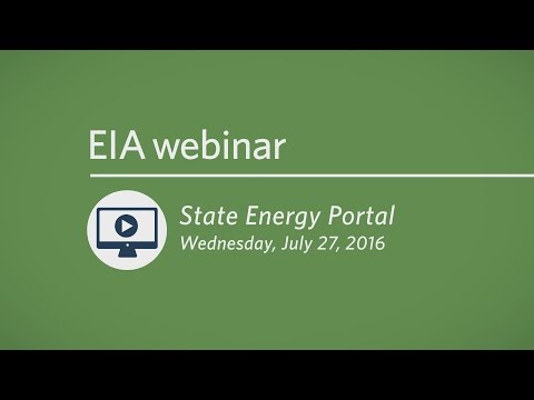 EIA State Energy Portal webinar