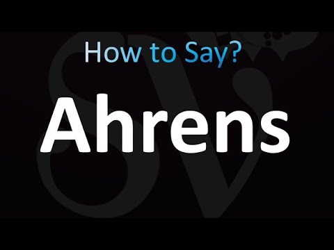 How to Pronounce Ahrens (correctly!)
