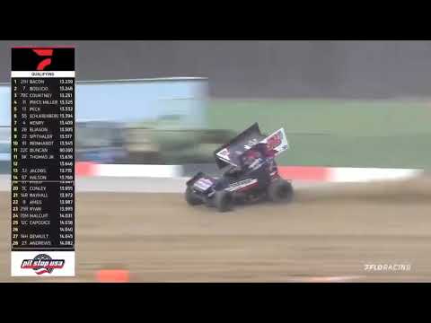 Max Stambaugh backs it into the fence during tezos ASCoC time trials at Attica Raceway Park!