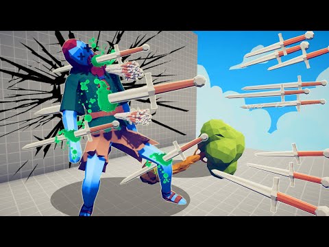 THOUSANDS SWORD - PINNING EVERY UNIT TO THE WALL | TABS - Totally Accurate Battle Simulator