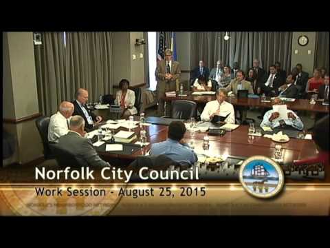 Work 08/25/15 Session - Norfolk City Council