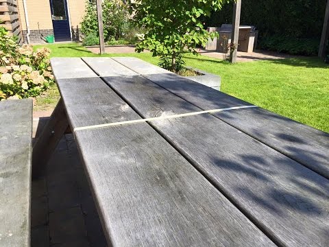 Bekijk onze houten picknicktafel montage