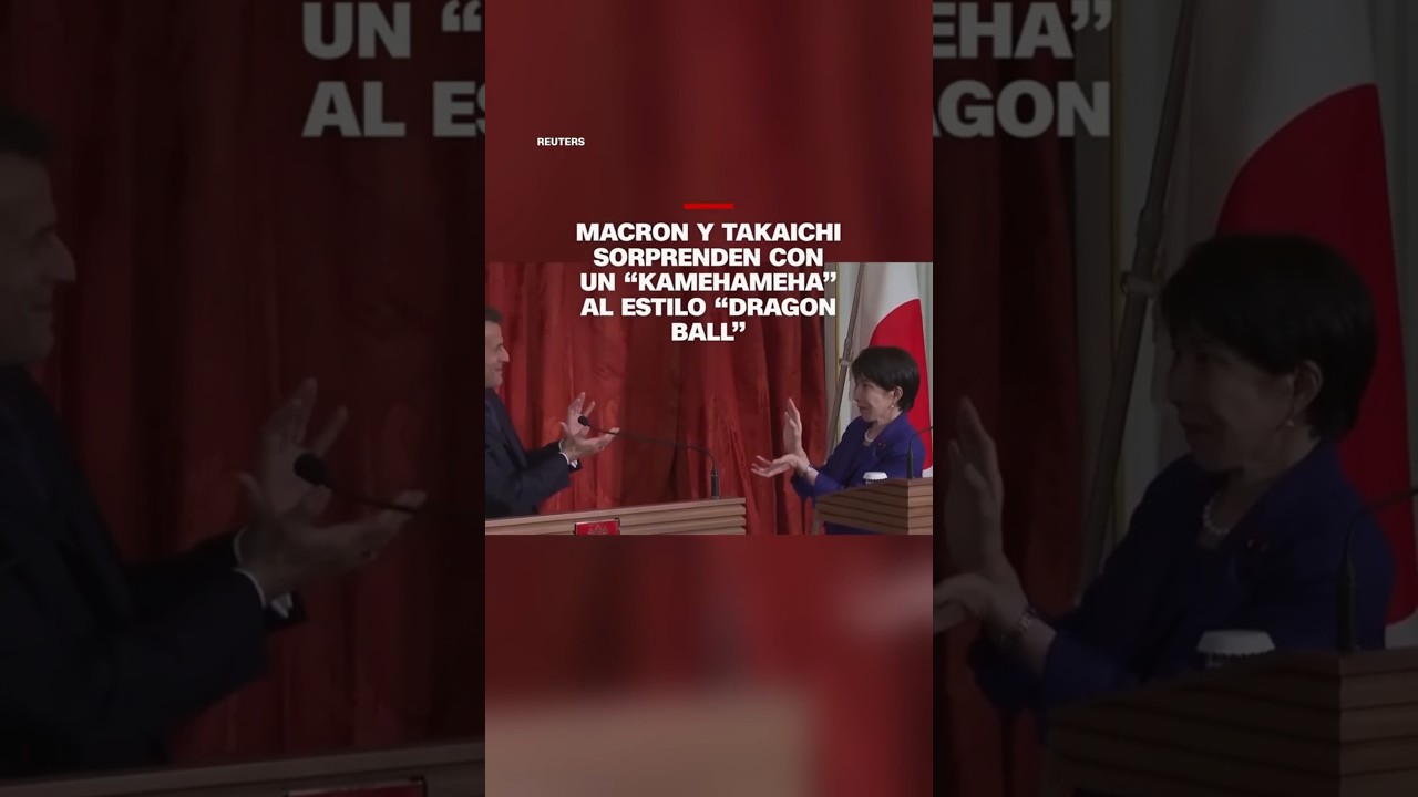 Macron y Takaichi sorprenden con un “Kamehameha” al estilo “Dragon Ball”