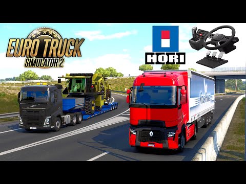 Euro Truck Simulator 2 ProMods using Hori Truck Control System (PLUS Wheel Cam)