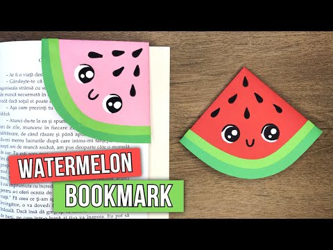 How to Make a Watermelon Bookmark - Corner Bookmark Ideas