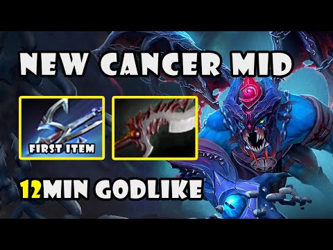 How to Play Night Stalker Mid 12Min GODLIKE with First Item Harpoon | Dota 2 Gameplay 7.40