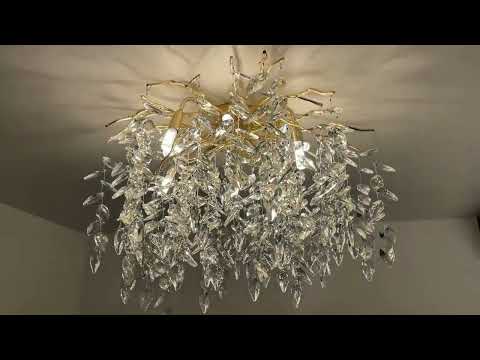 Křišťálový přisazený lustr 9xG9/40W/230V zlatá