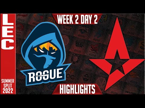 RGE vs AST Highlights | LEC Summer 2022 W2D2 | Rogue vs Astralis