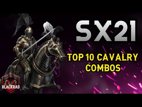 Sx21 WITHOUT AND WHITH SKINS TOP 10 CAVALRY COMBOS - Rise of Castles Ice and Fire