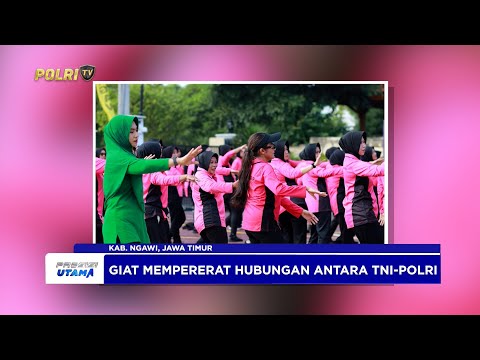 POLRES NGAWI GELAR OLAHRAGA BERSAMA TNI PERINGATI HARI BHAYANGKARA KE-79