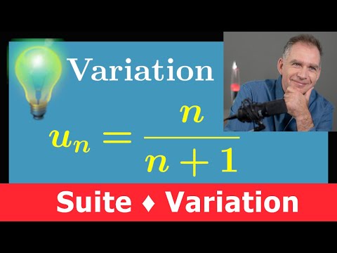 Study the direction of variation of a sequence ♦ Un=n/(n+1) ♦ First maths specialization
