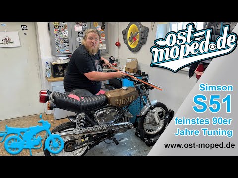 Simson S51 | 90s tuning + Tommaselli handlebars 🏍️ | ost-moped.de