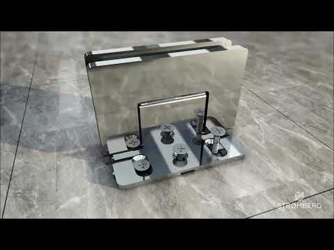 Duschhörn Strømberg Lucca 130 Fastvägg med Dörr