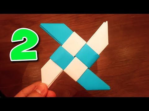 How To Make a Paper Ninja Star 2 (Shuriken) - Origami