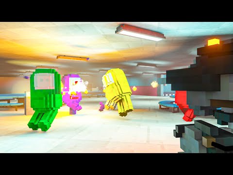 Realistic ROBOT DESTROYS Among us base in Teardown