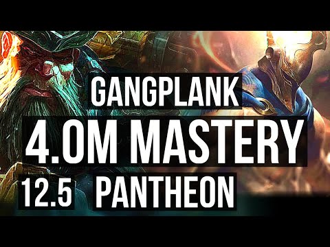 GANGPLANK vs PANTHEON (TOP) | 4.0M mastery, 8 solo kills, 900+ games | EUW Grandmaster | 12.5