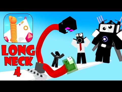 Minecraft Mobs : LONG NECK RUN CHALLENGE 4 - Minecraft Animation