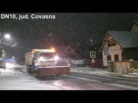 Deszăpezire DN10, jud. Covasna - 13.01.2021