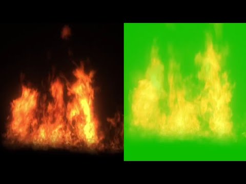 Fire Overlays Effects Green & Black Screen Stock Footage