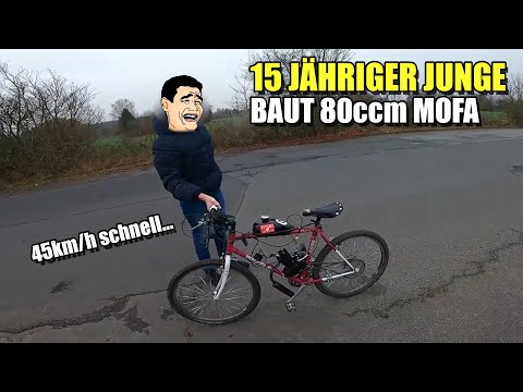 15-YEAR-OLD converts his bike into a moped | I ride it! | Chabo
