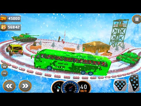 Army Bus Driver US Soldier Transport Duty 2017 - Offroad Bus Driving - Android Gameplay #3