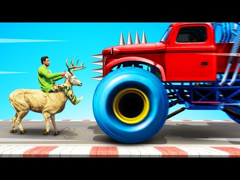 Deer vs. MONSTER TRUCK! (GTA 5)
