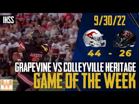 Grapevine at Colleyville Heritage - 2022 Week 6 DFW High School Football Game of the Week