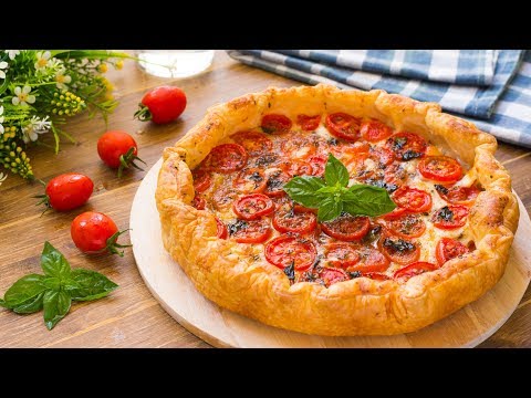 Torta Salata Caprese con Pasta Sfoglia - Ricetta Torta Rustica Facile e Veloce - 55winston55
