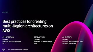 Download the video "AWS re:Invent 2024 - Best practices for creating multi-Region architectures on AWS (ARC323)"
